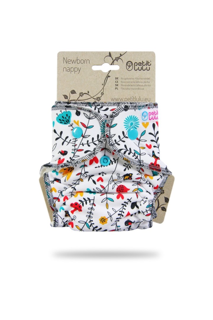 Petit Lulu Newborn Nappy Wildflowers